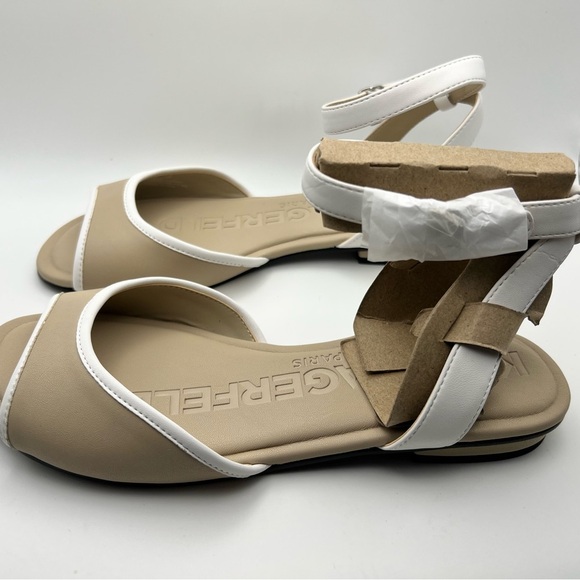 Karl Lagerfeld Beige and White Sandals - Picture 3 of 6